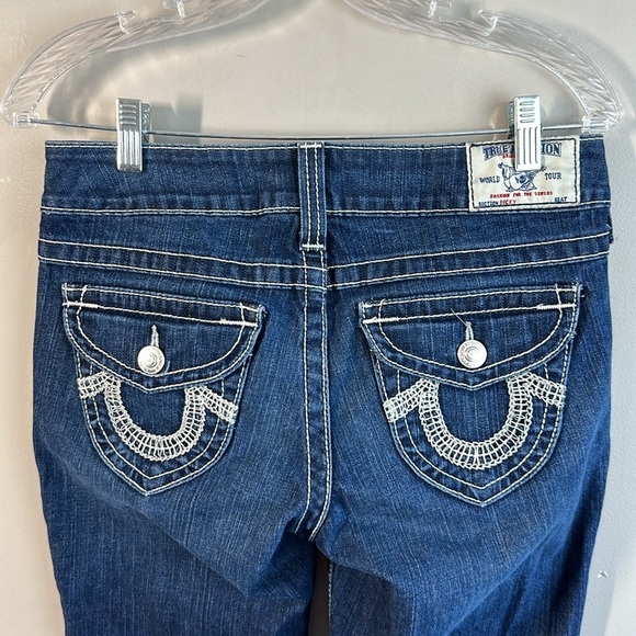 True Religion Becky White Stitch Bootcut Jeans Size 28 - Picture 10 of 16